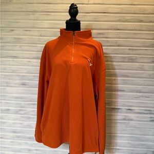 Burnt Orange Quarter-Zip Pullover